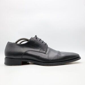 Magnanni Plain Toe Oxford Derby Men's 10.5 M Black Leather Dress Shoes 13275